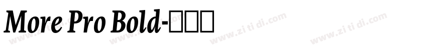 More Pro Bold字体转换